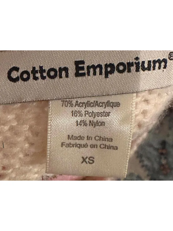 Cotton Emporium Striped Crew Neck Sweater Size XS - Image 3