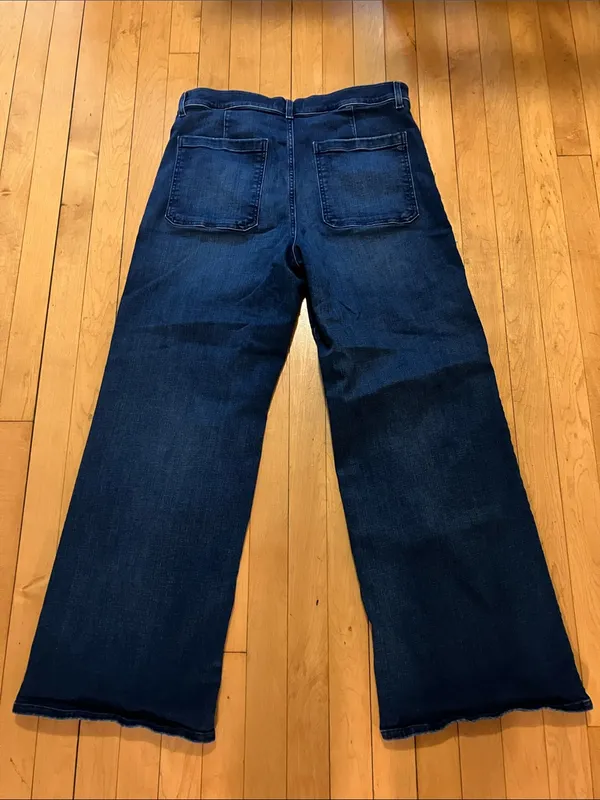 Madewell Emmy Wide-Leg Jeans Dark Wash Size 32 - Image 12