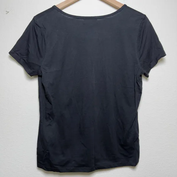 Lauren Ralph Lauren Women Cotton Tee‎ Large Petite Black New York City Indie - Image 6