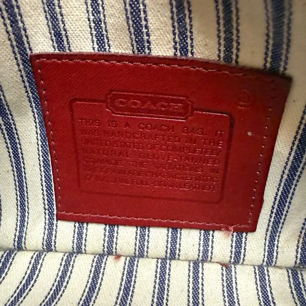 Vintage COACH Red Slim Pouch "Skinny Case" Style 7170 - Image 7