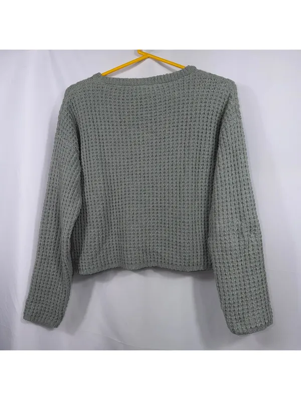 Sincerely Jules XS Sage Green Waffle Knit Sweater - Image 6