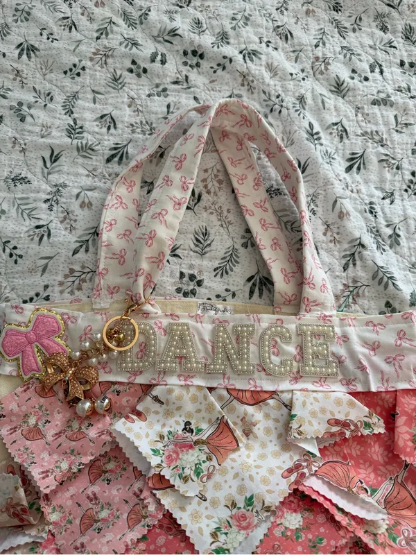 Handmade Bag With Handkerchief “Dance” Lover Tote Canvas Bag - Image 3