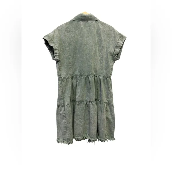 VICI Pearl Snap Button Down Mini Dress - Image 3