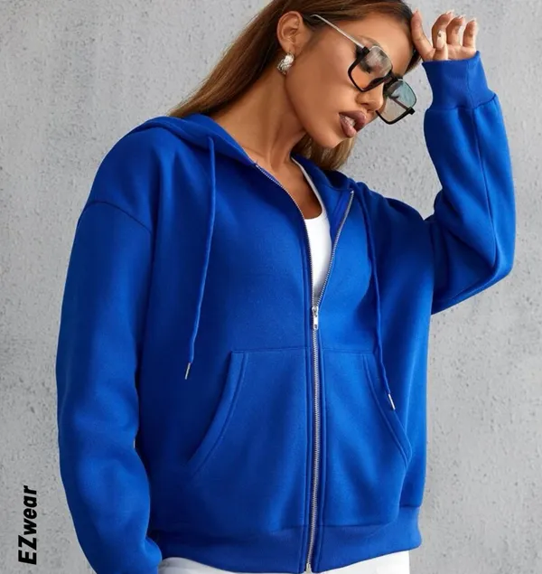 Cute Blue Zip Up - Image 3