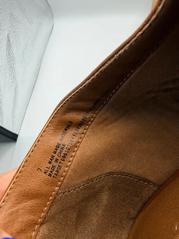 Universal Threads Brown Cutout D’Orsay Flats Minimalist Shoes Ankle Booties Boho - Image 3