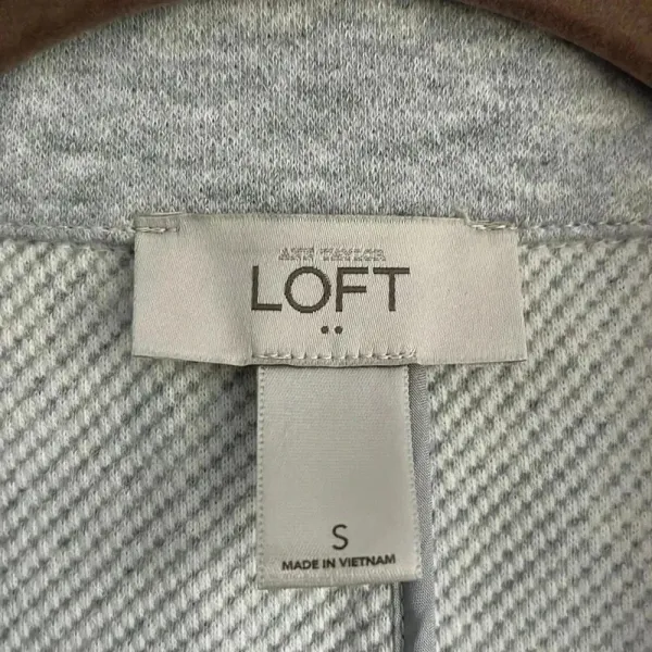 Ann‎ Taylor LOFT light, gray cardigan, blazer like sweater women's size S - Image 2