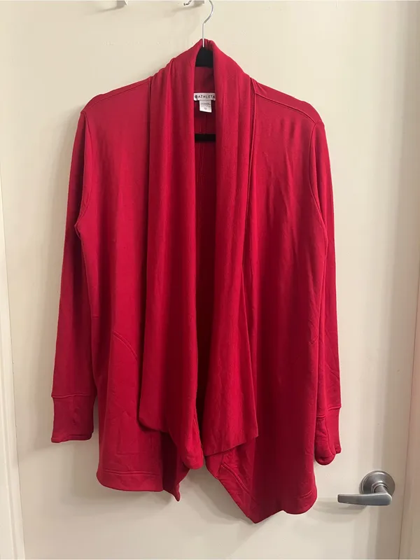 Athleta Pranayama Restore Wrap Cardigan Red Size XS - Image 5