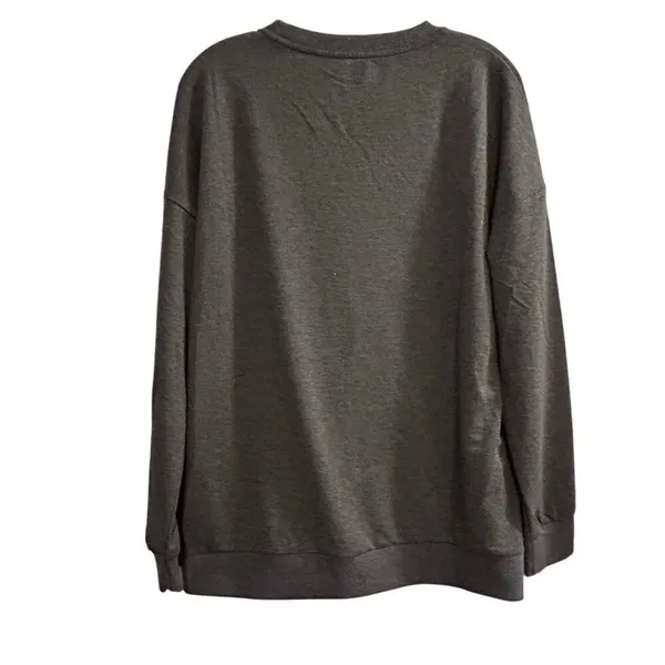 Game Day Football Sweatshirt Unisex L Gray Graphic Pullover‎ Crew Neck - Image 8
