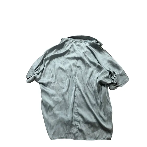 SUD express Button Down Shirt Top Womens Size T1‎ Light Green Relaxed Fit - Image 2