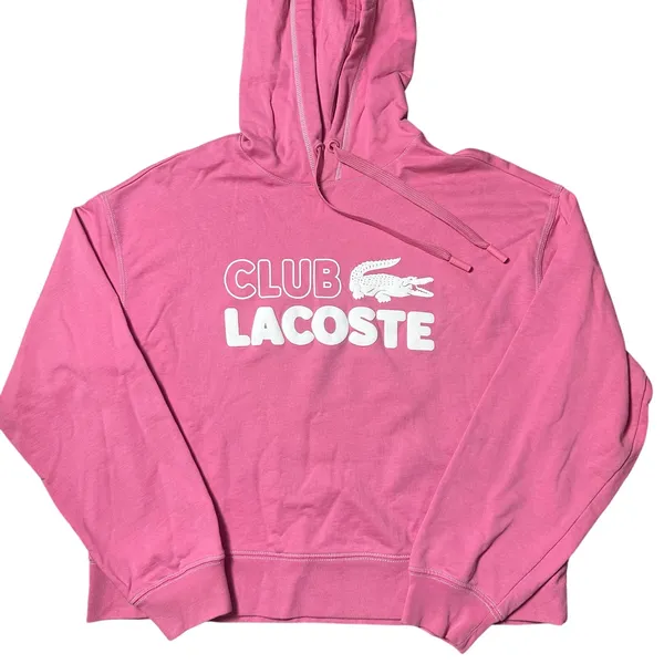 Lacoste Bubblegum Pink Hoodie Sweatshirt - Image 2
