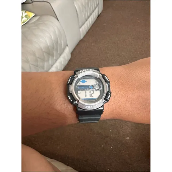 SHARP Black Digital Sport Watch for Women - Image 5