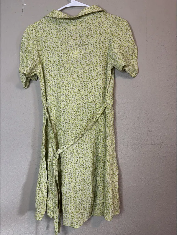 Urban Outfitters Green Floral Mini Dress Size S - Image 4
