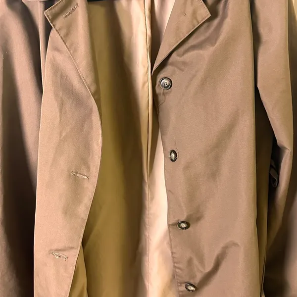 Unbranded M Polyester Brown Button-Up Womens Trench Coat No Lining With Pockets - Image 7