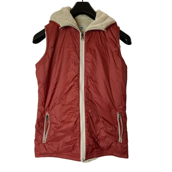 KUHL Skata Reversible Sherpa Pile Vest women's size small - Image 3