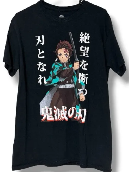 Hot Topic Demon Slayer: Kimetsu No Yaiba Tanjiro Kamado boyfriend fit girls t-shirt - Image 2