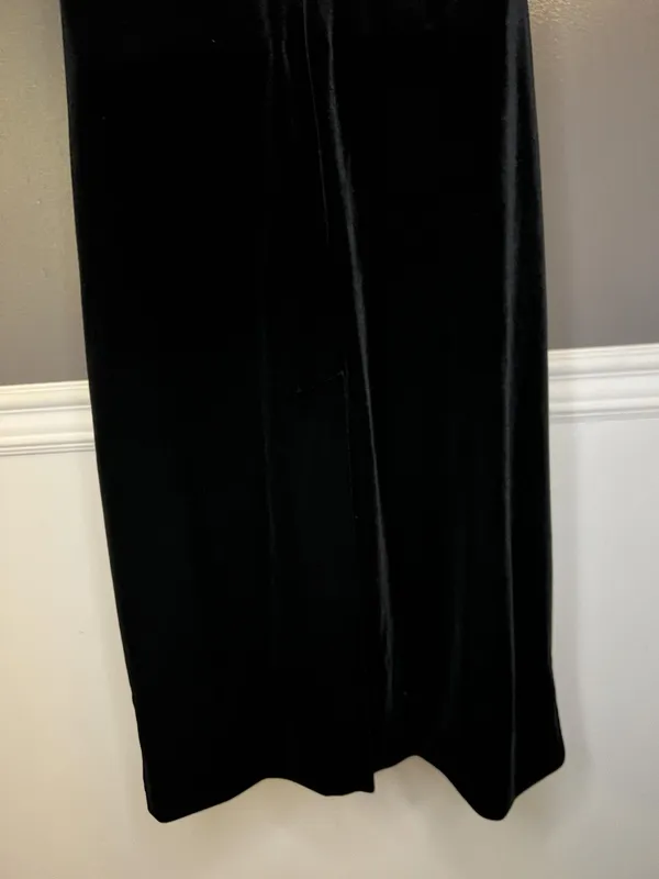 R&M Richards Dress Womens Black Velvet Sleeveless Maxi Formal Evening Style 9067 - Image 9