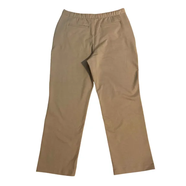 NEW Quince Size L Organic Cotton Double Knit Straight Leg Pants Soft Camel Tan - Image 4