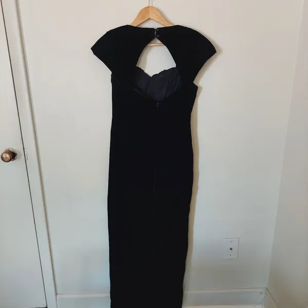 Vintage Y2k Elegant Black Evening Dress Prom Size 4 - Image 2