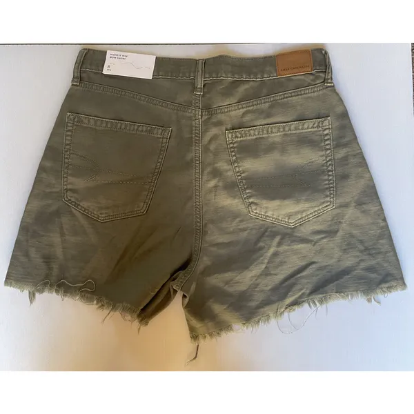 American Eagle Women’s Highest Rise Mom Shorts Sz 8 (29W) Green Y2K Festival NWT - Image 2
