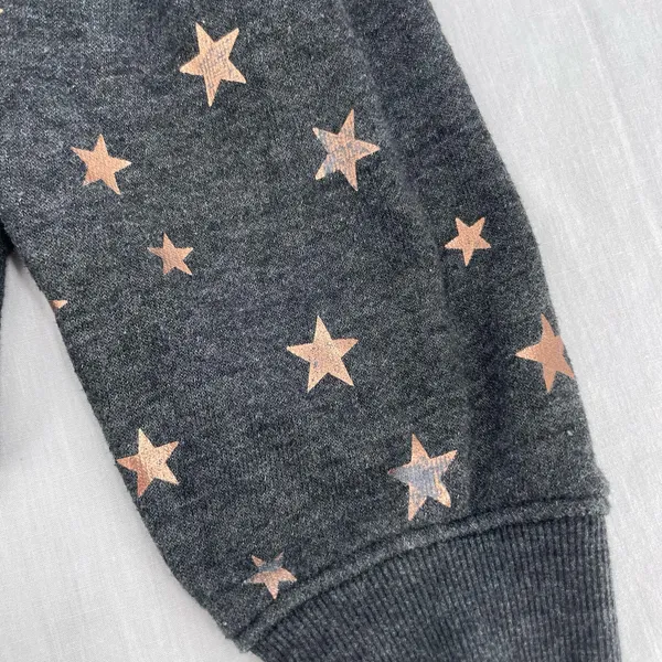 Spiritual Gangster Starry Vibe Crop Sweatshirt Pullover Top Foil Metallic Size S - Image 4