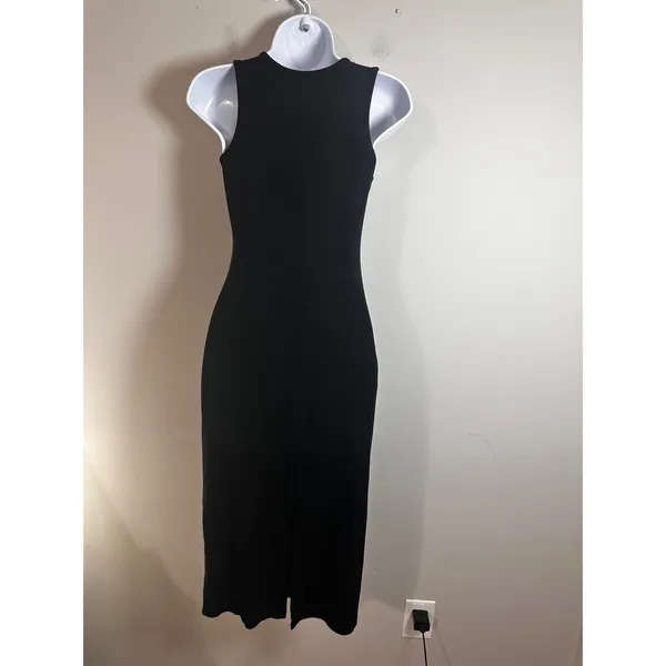 Marine Layer Lexi Rib Sun-In Dress Black Ribbed Midi XS Sleeveless Racerback‎ - Image 7