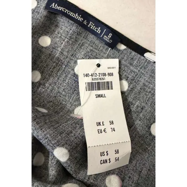 NWT Abercrombie Smocked Waist Polka Dot Blouse sz. S - Image 5