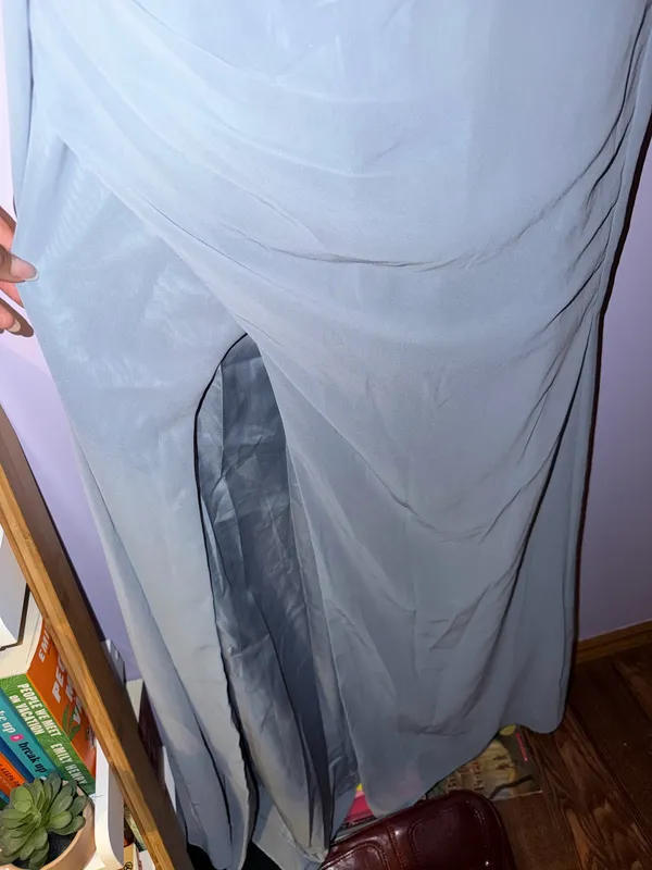 Azazie Bridesmaid Dress Blue - Image 2