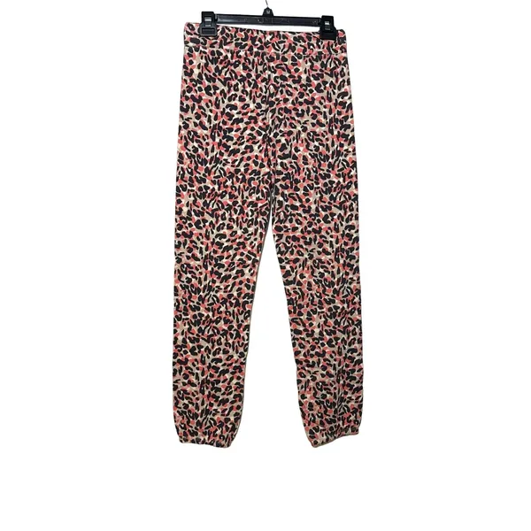 Monrow Small NWT Orange Leopard Print Joggers Soft Cozy Lounge - Image 3