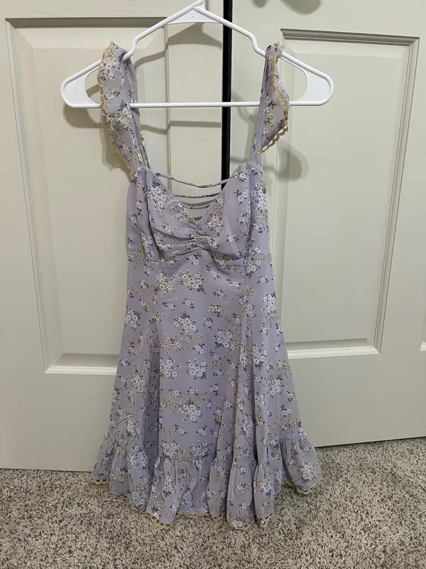 Lucy in the sky purple floral dress - Image 2