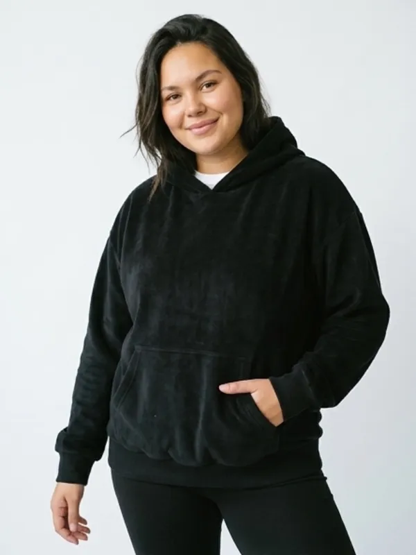 Sweatshirt and Sweatpants Black Size M - Image 2