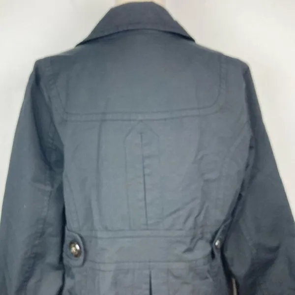 Jones New York Double Breasted Raincoat Trench Coat in Black - Image 12