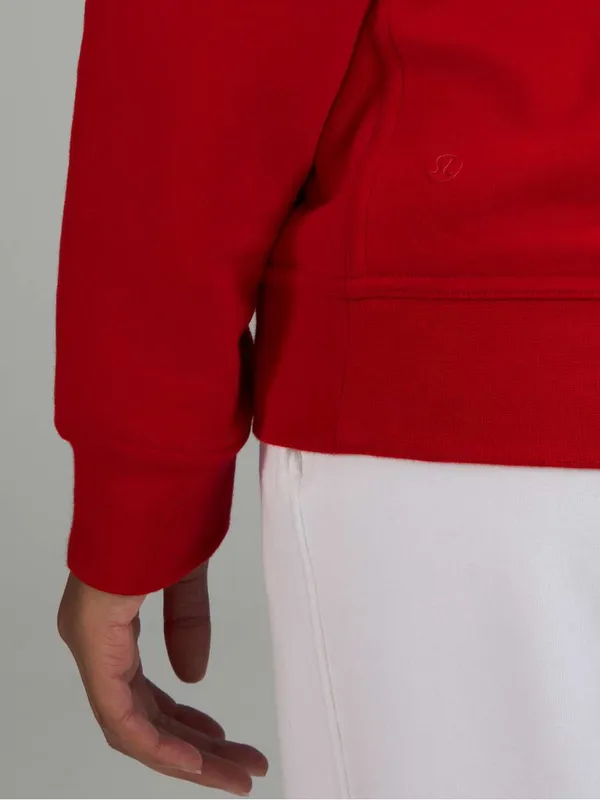 Lululemon All Yours Crew Fleece sweatshirt Red loungewear activewear outdoor L - Image 3