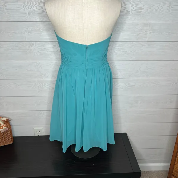 Alfred Angelo Seafoam Green Chiffon Prom Bridesmaid Dress Size 6 - Image 3