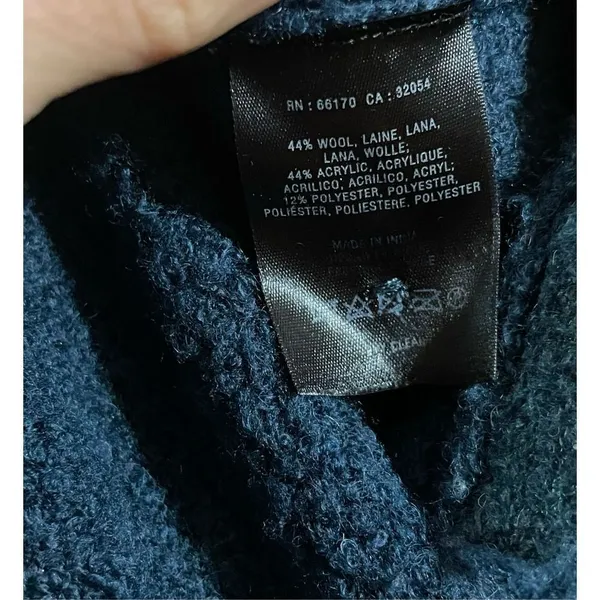 Anthropologie Angel‎ Of The North Cowl Neck teal Sweater size small - Image 5