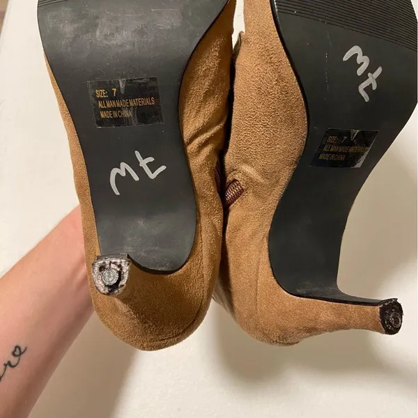 Splash women’s suede heel boots — size 7‎ - Image 7