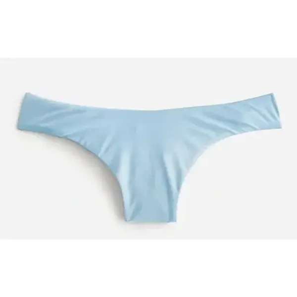 J.Crew Curved Waist Cheeky Bikini Bottom Beach Swim Minimalist Blue Large NWT - Image 3