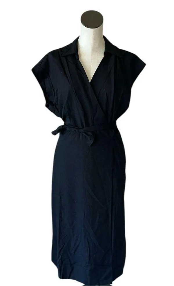 NWT Liverpool Los Angeles X Nordstrom Collared Wrap Dress in Black - Image 10