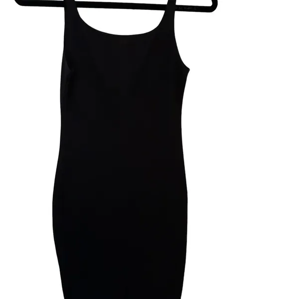 Zara black basic body con tank dress size medium - Image 2