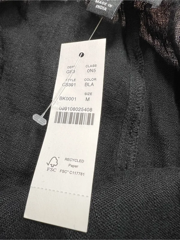 J. Crew Beach pant in Hampton linen-blend Black Size Medium NWT - Image 9