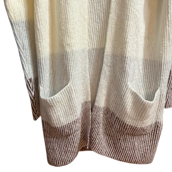 Bohme Multicolor Colorblock Knit Open Cardigan‎ sz M w/ pockets - Image 5
