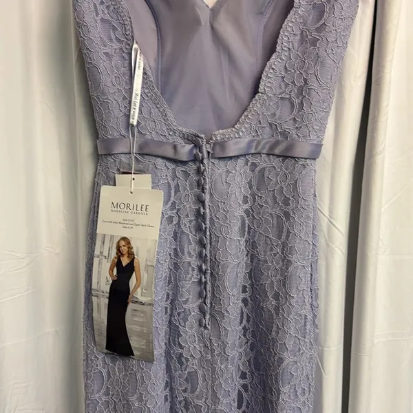 Mori Lee 21541 VIOLET PROM GALA BRIDESMAIDS FORMAL‎ SIZE 4 C46 - Image 7