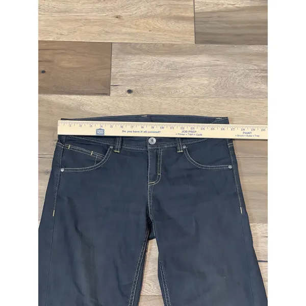 Athleta Jeans Size 14 Black Denim Light Wash Cotton Blend Mid Rise - Image 3
