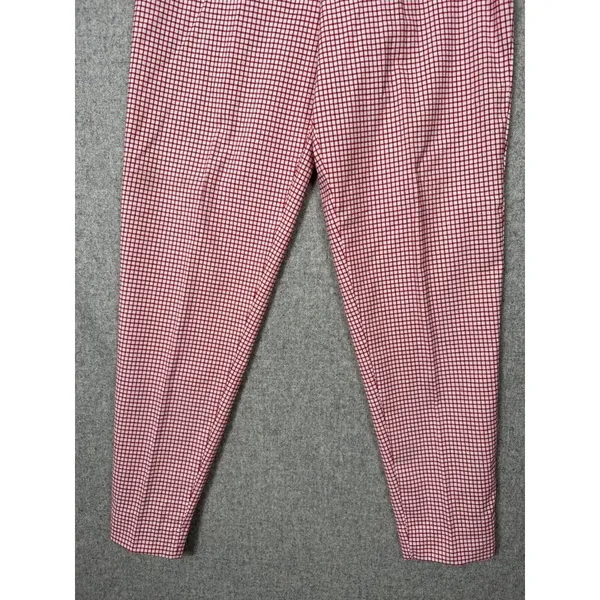 Vintage Express Compagnie‎ 90s Womens 5/6 Pants High Waisted Red White Tapered - Image 6