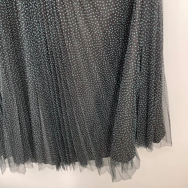 NWT Jill Stuart Black Polka Dot Tulle Maxi Dress Sz‎ 6 Flutter Formal - Image 6