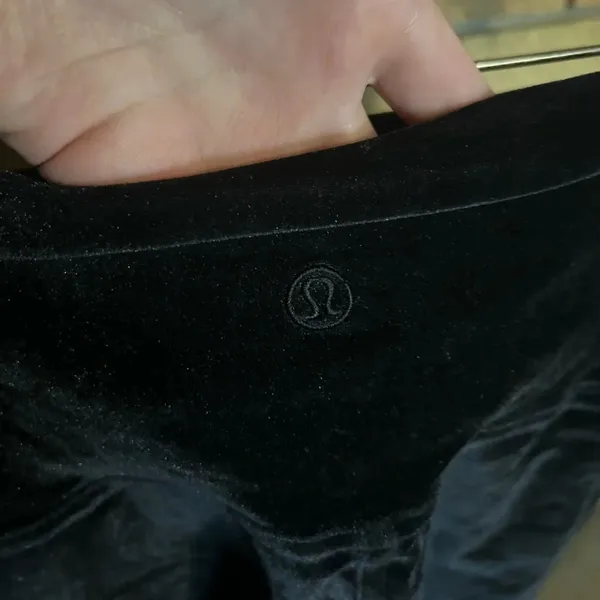 Lululemon Wunder Lounge High-Rise Tight Leggings 28” Velvet Velour Black Size 4 - Image 5