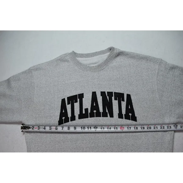 New York Popular Atlanta Crewneck Sweatshirt Gray XL Collegiate Style Pullover - Image 6