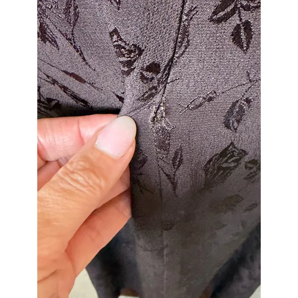 Laura Ashley Vintage 90s Dress Women 8 Brown Floral Jacquard Maxi Cottagecore - Image 9