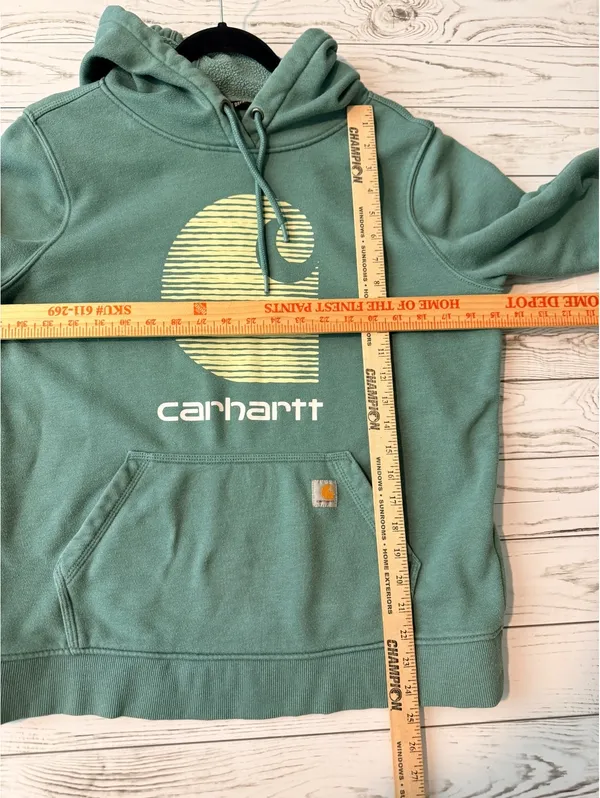 Carhartt Rain Defender Women’s Large Green Relaxed Fit Graphic Hoodie - Image 9