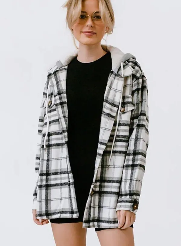 Hooded flannel jacket - Image 3