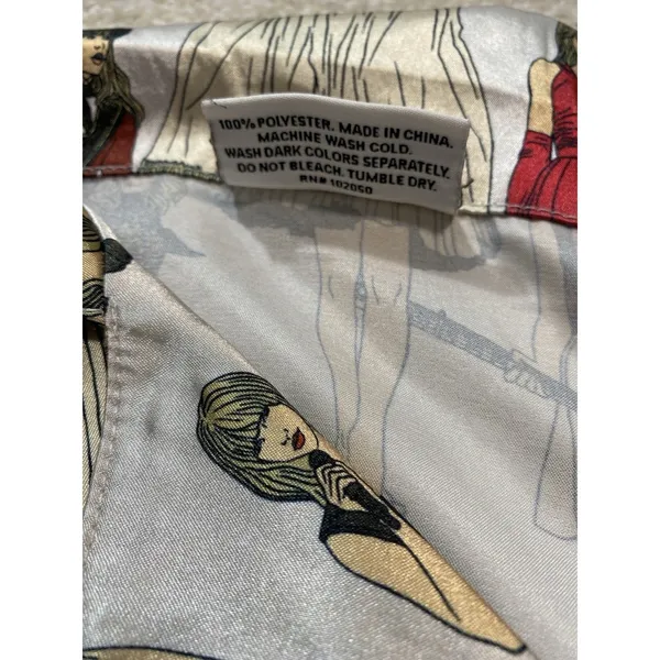 Taylor Swift Pajama Shirt Size M Multicolored AOP Red Taylor's Version Eras - Image 9
